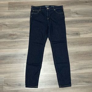 Ariat Women's 32R Blue Jeans Perfect Rise Skinny Dark Wash Cotton Blend Stretch